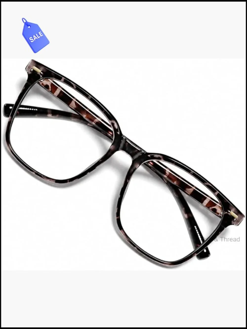 Oversized Square Blue Light Blocking Glasses for Women Men, Anti-Fatigue